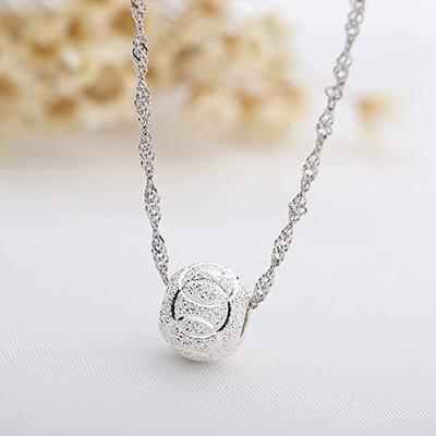 China Women's transfer of romantic women's temperament beads European and American necklace jewelry vintage silver plated wholesale necklace for sale