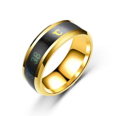 China Hot Punk Accessories Couples Ring Mood Temperature Display Ring Fashion Personality Jewelry Heat Sensitive Wholesale for sale