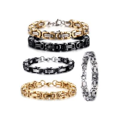 China Trend New Fashion Hiphop Jewelry Stainless Steel Bracelet All-match Titanium Steel Bracelets for sale