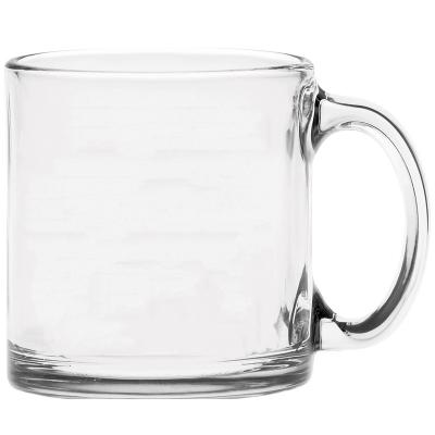 China Disposable Customize Double Wall Clear Glass Good Morning Coffee Mug For Kids for sale