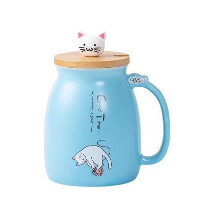 China Zogift Viable Custom Sublimation Mug Cat Shape Printed Ceramic Coffee Mug For Kids Girl Gifts for sale