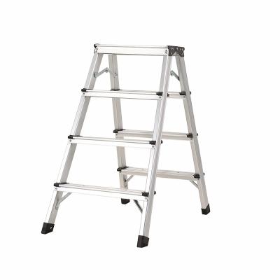 China High Quality Folding Ladders 4 Steps Double Side Folding Aluminum Ladder Portable Household Stool for sale