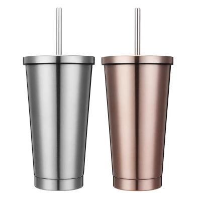 China Customized Sustainable Logo Kids Stainless Steel 650ML Vacuum Water Bottle With Straw for sale