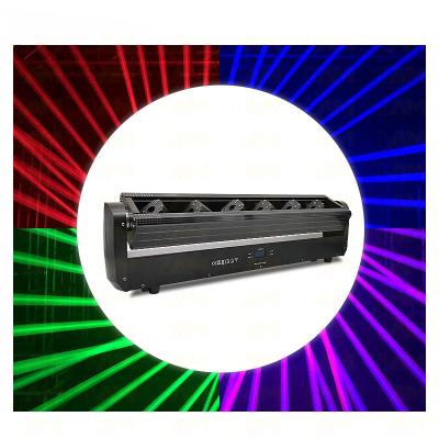 China Nightclub/Show/Pub/DJ/Church Factory Price DMX 6 Full Color Moving Lazer 6 Heads RGB Moving Head Light Projector Concerts/Wedding/Event/Laser Eyes RGB For Disco Event Show stage dj nightclub for sale