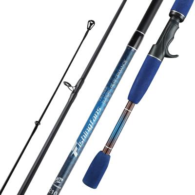 China Factory Price 2.4m 8ft Factory Price Durable Solid Carbon Fiber Pole Casting Carp Baitcasting Fishing Rod for sale