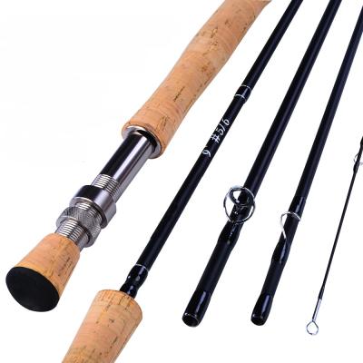 China Carbon 9FT 3/4# 5/6# 7/8# 4 SECTIONS Salmon Ocean Travel Kids Kit Saltwater Fly Fishing Rods for sale