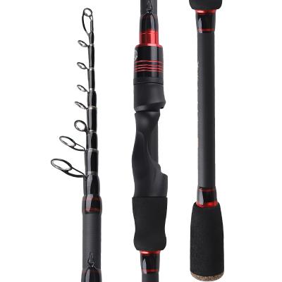 China TAIGEK Super Hard Portable Telescopic Fishing Pole 2.1M-3.6M 7ft-12FT Freshwater Saltwater Durable Fishing Rod for sale