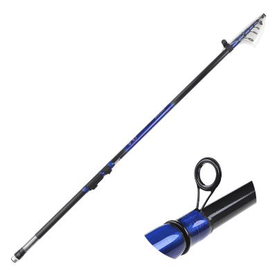 China TAIGEK Carbon 3.6M High Quality Spinning Rod Spinning Surf Sea Fishing Telescopic Rod for sale