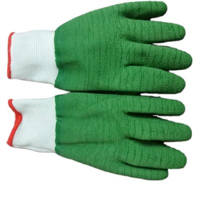 China Full Dipped Wrinkle Finish Full Dipped Latex Gloves for sale