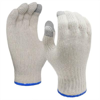 China Smooth Three Fingers Touch Screen Latex / Nitrile / PU Work Gloves for sale