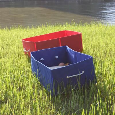 China 2pcs Collapsible Folding Toy Storage Environmental Friendly Boxes For Kids And Adults Outdoor Cloth Picnic Basket for sale