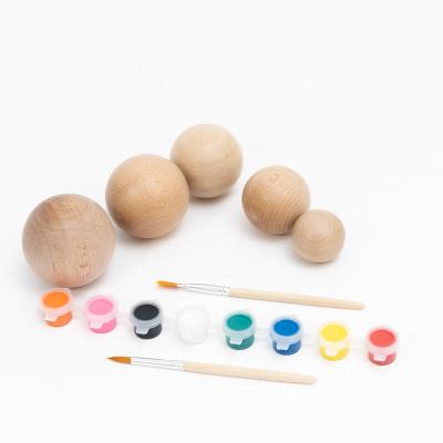 China Eco-friendly 2022 DIY Balls Series Soft Solid Wood Colorful Kids Arts Unfinished Balls Toys For Children for sale