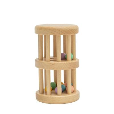 China 2022 Eco-friendly Baby Montessori Educational Wooden Toy Hand Rattle Toy for Boy and Girl for sale