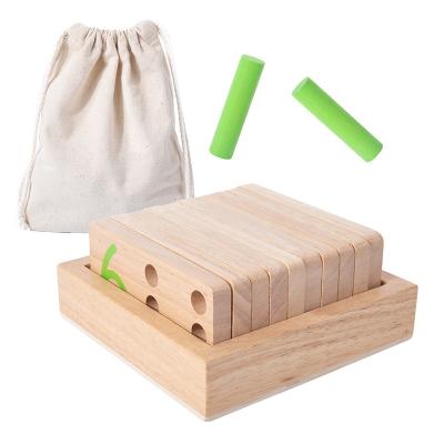 China Montessori Intelligence Developing Solid Wood Sticks Insert Number Blocks Counting Math Math Counting Stick Toy for Toddlers for sale