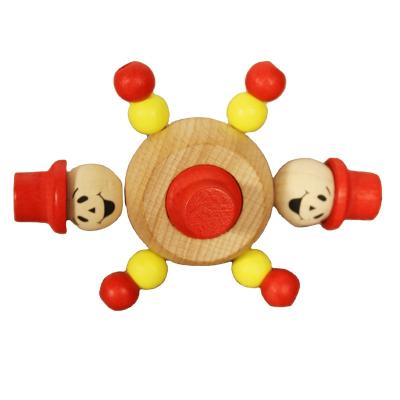 China High Quality Handmade Painted Wooden Gyroscope Toy Spinning Balancing Toy from Mini Solid Wood Beech Wood for Children for sale