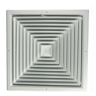 China Modern Square Air Diffuser With Damper HVAC System (CD-SA4-A2+VCD) Ceiling Diffuser For Air Ventilation for sale