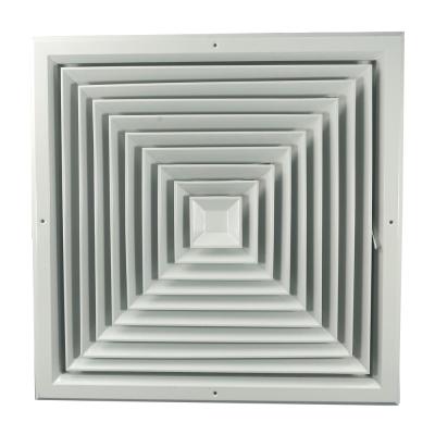 China Modern Hot Selling Square HVAC American Style Aluminum Air Diffuser With Damper CD-SA4-A2+VCD for sale