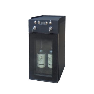 China With Lock Two Cooler Black Color Bottle Red Wine Dispenser Portable Wine Cooler for sale