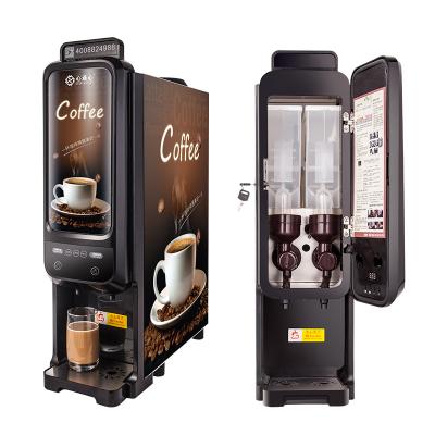 China Brown Metal Coffee Machine Price 10cups Touch Buttons Smart Small Vending Machine Coffee for sale