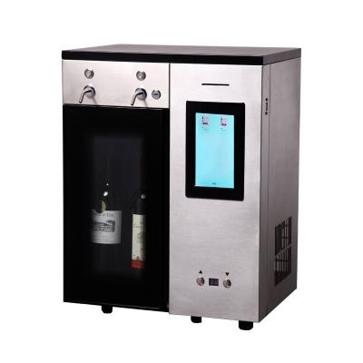 China Blue Indoor LED Light Dispenser Stainless Steel Wine Dispenser With IC Card for sale