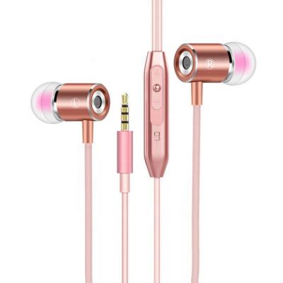 China In-ear Hot Sell Magnetic Metal Wired Headphones In-ear Headset 3.5mm Earpiece for sale