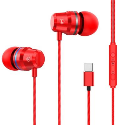 China In-Ear Mobile Accessories Type-C Earphone With MIC Cheap Metal Earphone for sale