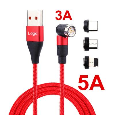 China With magnetic +Strong +360Â LED indicator; ° 2021 Rotation Christmas Gift Fashionable Mobile Phone Magnetic Charger Magnetic Data Cable 3 in 1 for sale