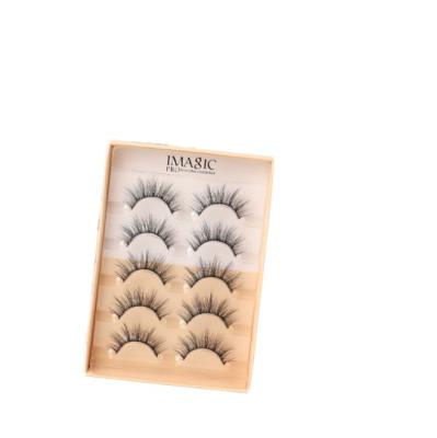 China Best Selling High Quality Mink Fur 6 Styles 5 Pairs False Eyelashes With Self Adhesive Eyelashes for sale