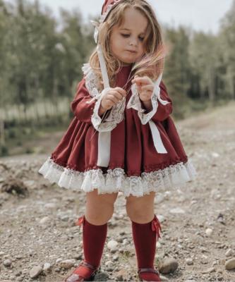 China Breathable Girls 2021 New Spring And Autumn Spanish Style 6M-5Y Girls Lace Up Princess Lolita Dress for sale