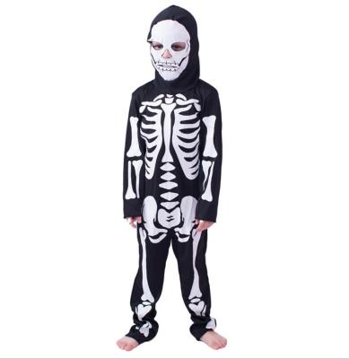 China Soft And Stretchy And Deep Enough Cute Halloween Skeleton Ghost Skeleton Ghost Boy Overalls Color Kids Halloween Punk Costume for sale