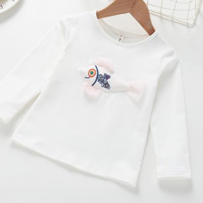 China 2-8Y Toddler 2-8Y Anti-Wrinkle Anti-Wrinkle Crewneck OEM ODM Service Custom Embroidered Long Sleeve White Sweatshirt for sale