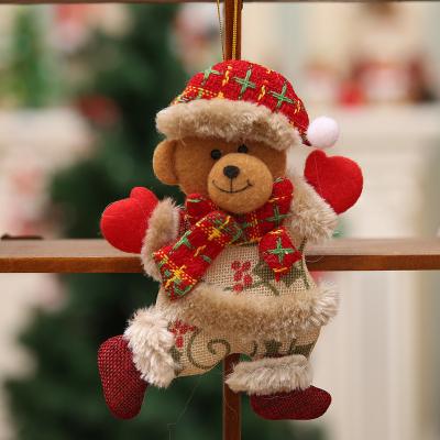 China Eoo Christmas Tree Decoration Christmas Gift Doll Snowman Toys Deer Fridenly Support Cloth Puppet Mall Hanging Gift Pendant for sale