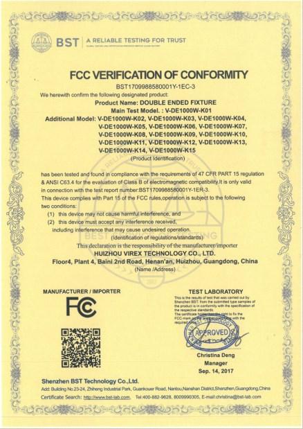 FCC - Huizhou Virex Technology Co., Ltd.