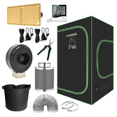 China Easily Assembled Indoor Greenhouse Hydroponics Garden With Grow Led Light 120 x 60 Grow Box Full Grow Tents Kits for sale