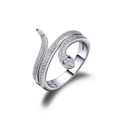 China XZY Steeling 925 Silver Ring Popular Snake Fine CZ FASHIONABLE Finger Ring With Rhodium Plated for sale