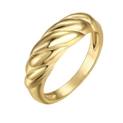 China OEM Simple Design FASHIONABLE Cubic Zirconia Ring Custom Brass Copper Jewelry For Women for sale