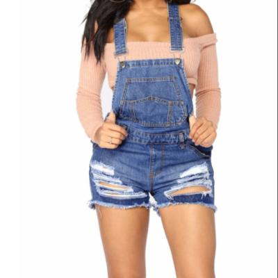 China 2021Factory Price QUICK DRY Women Ripped Mini Hot Shorts Denim Shorts Elastic Strap Shorts Suspender Pants for sale