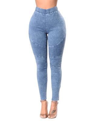 China 2022 Hot Selling Fashion Women's Stretchy Hippie Long Casual Blue Blue Tight Skinny Jeans QUICK DRY for sale