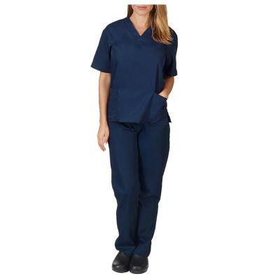 China Female Hospital Nurse Uniform Sleeve Lab Operator Hospital Overalls Pet Beauty Agency Coat Short Pants for sale