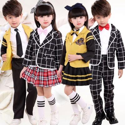 China New Autumn School Uniforms Boys and Girls School Suits Student Style Sweater Jacket Student Uniform British Custom for sale