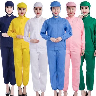 China Sanitary And Clean Clothes Cotton Food Factory Overall Factory Long Sleeve Dustproof Machining Workshop Spring And Autumn Models for sale