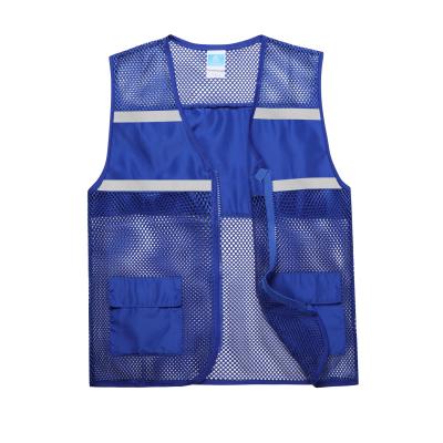 China New Fashion Anti-wrinkle Mesh Vest Traffic Road Running Safety Reflective Vest With Pocket for sale