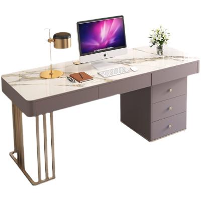 China Modern Rock Light Modern Single Panel Study Home Office Computer Desk High Grade And Chair Combination Luxury Designer for sale