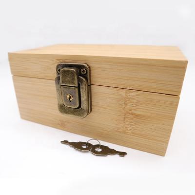 China Handmade Smell Proof Storage Wooden Stash Box With Lock for sale