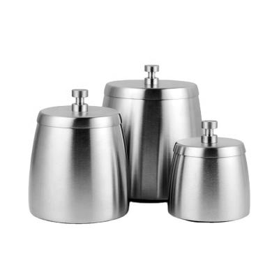 China Smoking Wholesales Windproof Stainless Round Ashtray Cigarette Ashtray Metal Smoking Ashtray Custom Made for sale