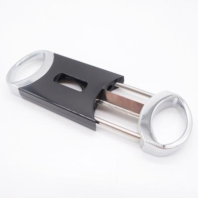 China Custom Stainless Steel Logo Stainless Steel V Cut Cigar V Cutter for sale