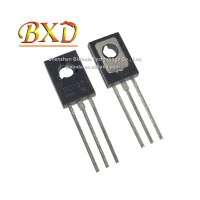 China 100% new and original BD137 TO-126 60V/1.5A NPN power transistor BD137 for sale