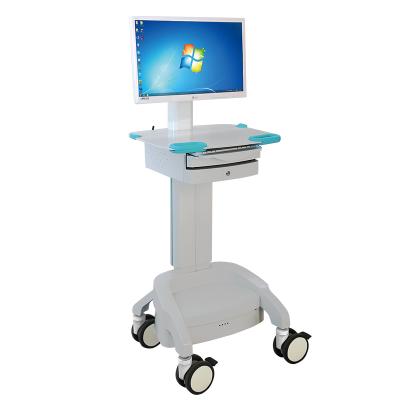 China Modern Factory Wholesale Hospital Used ABS Laptop Cart With Adjusting Height for sale