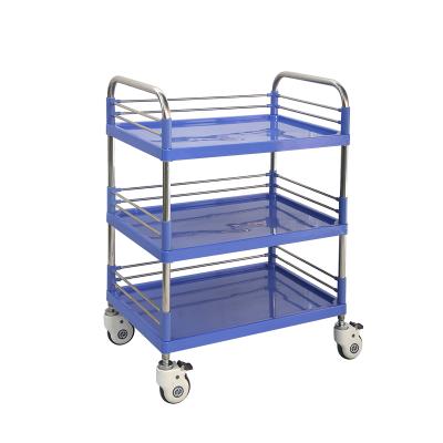 China Modern Competitive Price Medical Steel Plastic Trolley With Silent Wheels for sale