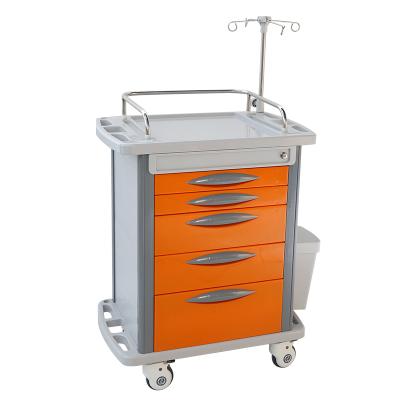 China Modern Hot Selling Movable Medical Treatment Trolley With Drawer for sale